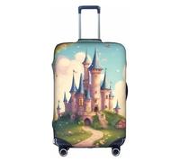 Hgvcse Travel Cute Fairy Tale Castle04 - Funda protectora para maleta, de 45,7 a 81,3 cm, accesorio esencial para las vacaciones, color blanco, talla XL, Blanco, X-Large