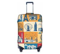 Hgvcse Travel I Love London - Funda protectora para maleta, de 45,7 a 81,3 cm, accesorio esencial, Blanco, S