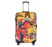 Hgvcse Travel I Love London - Funda protectora para maleta, de 45,7 a 81,3 cm, accesorio esencial, Blanco, M