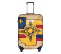 Hgvcse Travel New Mexico Flag Map01 - Funda protectora para maleta, 18-32 pulgadas, accesorio esencial para vacaciones, Blanco, M