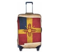 Hgvcse Travel New Mexico - Funda para equipaje, diseño de mapa de bandera simple, protector de maleta de 18 a 32 pulgadas, accesorio esencial para vacaciones, color blanco, mediano, Blanco, Medium