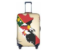 Hgvcse Travel Papua New Guinea Flag Map02 - Funda protectora para maleta, 45,7 a 81,3 cm, accesorio esencial, Blanco, M