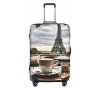 Hgvcse Travel Parisian Coffee Eiffel Tower01 - Funda protectora para maleta, 18-32 pulgadas, accesorio esencial para equipaje, color blanco, XL, Blanco, X-Large