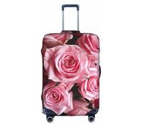 Hgvcse Travel Pink Fresh Roses - Funda protectora para maleta, de 45,7 a 81,3 cm, accesorio esencial para las vacaciones, color blanco, talla XL, Blanco, X-Large