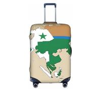 Hgvcse Travel Republic Of Uzbekistán Flag Map04 - Funda protectora para maleta, 45,7 a 81,3 cm, accesorio esencial para las vacaciones, color blanco, pequeño, Blanco, Small