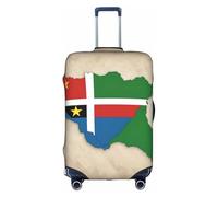 Hgvcse Travel Santo Tomé y Príncipe Map02 - Funda protectora para maleta, 45,7 a 81,3 cm, accesorio esencial para las vacaciones, color blanco, mediano, Blanco, Medium