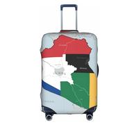 Hgvcse Travel South Sudan Flag Map01 - Funda protectora para maleta, 18-32 pulgadas, accesorio esencial para equipaje, color blanco, XL, Blanco, X-Large