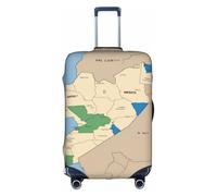 Hgvcse Travel South Sudan Location Map - Funda protectora de maleta de 45,7 a 81,3 cm, accesorio esencial para vacaciones, Blanco, L