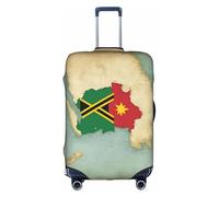 Hgvcse Travel Vanuatu In Australia - Funda protectora para maleta, de 45,7 a 81,3 cm, accesorio esencial para las vacaciones, color blanco, pequeño, Blanco, Small