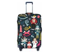 Hgvcse Travel Women_S - Funda protectora para maleta, cascanueces, ballet, Navidad, baile, maleta de 45,7 a 81,3 cm, accesorio esencial, Blanco, XL