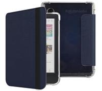 HGWALP Funda Compatible con 6" Kobo Clara Colour/Clara BW(2024)/Clara 2E(2022) Released,Cuero PU avanzado + Tapa Trasera TPU Transparente y Suave con Dormir/Despertar automático-Marina