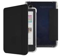 HGWALP Funda Compatible con 6" Kobo Clara Colour/Clara BW(2024)/Clara 2E(2022) Released,Cuero PU avanzado + Tapa Trasera TPU Transparente y Suave con Dormir/Despertar automático-Negro