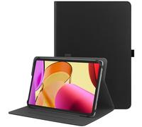 HGWALP Funda Protectora Universal Compatible con tabletas de 9-11", Funda Soporte de Cuero PU Multi-ángulo con Soporte de bolígrafo táctil para tabletas Pantalla táctil de 9" 9.7" 10.1" 10.5 "11"-BK
