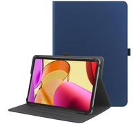 HGWALP Funda Protectora Universal Compatible con tabletas de 9-11", Funda Soporte de Cuero PU Multi-ángulo con Soporte de bolígrafo táctil para tabletas Pantalla táctil de 9" 9.7" 10.1" 10.5 "11"-NV