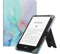 HGWALP Funda Universal para 6" Kindle Paperwhite eReaders, Funda Folio Soporte con Correa Compatible con Kindle 2024/Kindle Paperwhite/Kobo/Tolino/Pocketbook/Sony 6 Pulgadas E-Book Reader-Marble Blue