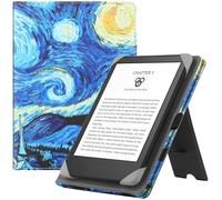 HGWALP Funda Universal para 6" Kindle Paperwhite eReaders, Funda Folio Soporte con Correa Compatible con Kindle 2024/Kindle Paperwhite/Kobo/Tolino/Pocketbook/Sony 6 Pulgadas eReader-Cielo Estrellado
