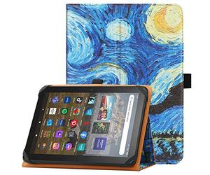 HGWALP Funda Universal para Tableta de 7 Pulgadas y 8 Pulgadas, Funda Protectora Universal para Tableta de 7 Pulgadas y 8 Pulgadas, con Correa de Mano y función de Soporte-Starry Sky