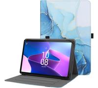 HGWALP Funda Universal para Tableta de 9",9.7",10.1",10.2",10.5",10.9",11" Pulgadas, Funda Protectora Universal para Tableta de 9-11 Pulgadas, con Correa de Mano y función de Soporte-Marbe Blue