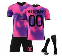 HGWOPGASD 24/25/26 Camisetas Home & Away Equipaciones de Fútbol Personalizadas Pantalones+Camisetas+Calcetines para Niños 3 Sets Equipaciones de Fútbol para Adultos A08