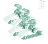 HGYZE Perchas de Armario de bebé, ultrafinas, Antideslizantes y Extensibles, para Ropa de recién Nacido, 20 Unidades, Regalo Verde, Percha Ajustable para niños y niñas