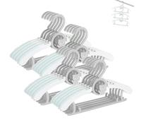 HGYZE Perchas Antideslizantes, ultrafinas y Extensibles para Ropa de recién Nacido, 20 Unidades Grises, Percha Ajustable para Abrigos para niñas y niños pequeños