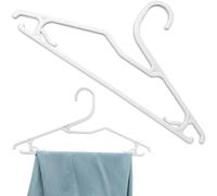 HGYZE Perchas de ropa múltiples, perchas de plástico para adultos para armario, paquete de 20 perchas de cuello corto para ropa con apertura en forma de Z, colgador ultrafino que ahorra espacio con