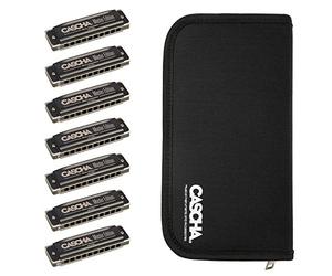 HH 2248 CASCHA Master Edition - Set de armónica con funda, diatónica, 7 tonos: C - D - E - F - G - A - Bb