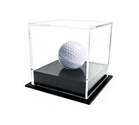 HH-GOLF Clear Acrylic Golf Ball Display Case, Golf Ball Showcase for Hole in One Ball, Dust Protection Transparent Storage Box for Souvenir Golfball