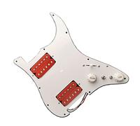 HH Guitar Pickguard Humbucker Coil Spliting Pickguard Guitarra Eléctrica Cargada Precableado Scratchplate Guitarra Precableado Golpeador (Color : 03)