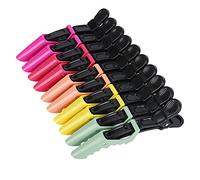 HH&LL Hair Clips for Women - Wide Teeth & Double-Hinged Design - Alligator Styling Sectioning Clips of Professional Hair Salon Quality - 10Pack (RROYG)