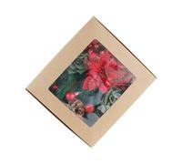 (HH367) Festival Seasonal Floral Craft Set Elegant Silk Flower Box Assortment for Handmade Christmas Tree Embellishments