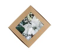 (HH368) Festival Seasonal Floral Craft Set Elegant Silk Flower Box Assortment for Handmade Christmas Tree Embellishments