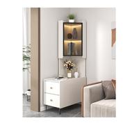 Hhaoran-9868 Aparador Tipo Buffet Luz de Lujo de Pizarra for sofá, aparador Lateral, Mueble esquinero, Mesa de Centro, Sala de Estar, Mesa Auxiliar for sofá Mueble Buffet(Left,90x50x165cm)
