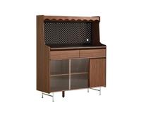 Hhaoran-9868 Gabinete de Acento Aparador de Comedor contra la Pared, Mueble de Almacenamiento Integrado for Sala de Estar, Mueble Auxiliar Gabinete de Almacenamiento de Estilo rústico
