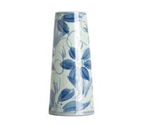 Hhaoran-9868 Jarrón de cerámica retro de porcelana azul y blanca, adorno de flores chinas, para sala de estar, porche, arreglo floral adecuado para comedor y sala de estar, decoración del hogar