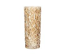 Hhaoran-9868 Jarrón de cristal chapado en oro, jarrón hidropónico de color, decoración de sala de estar, jarrón grande para encimera, adecuado para comedor y sala de estar, decoración del hogar