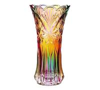 Hhaoran-9868 Jarrón de cristal con diseño de arco iris, para Navidad, otoño, Navidad, decoración de mesa de cena, adecuado para comedor y sala de estar, decoración del hogar