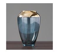 Hhaoran-9868 Jarrón de cristal decorativo moderno simple transparente creativo arreglo floral para sala de estar muebles para el hogar adecuado para comedor y sala de estar decoración del hogar