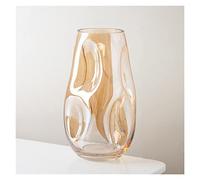 Hhaoran-9868 Jarrón moderno, simple e irregular, jarrón de cristal de colores de forma especial, arreglo floral de escritorio para sala de estar, decoración del hogar, adecuado para comedor y sala de