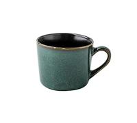 Hhaoran-9868 Juego de tazas de café capuchino de 350 ml, taza de café de cerámica verde retro, taza de café personalizada para el hogar, taza de té simple para la oficina