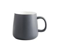 Hhaoran-9868 Juego de tazas de café de 380 ml, taza de café de cerámica simple, taza de leche para el hogar, taza de desayuno, taza de oficina, taza de café (gris)