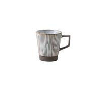 Hhaoran-9868 Juego de tazas de café de capuchino de 300 ml, taza de café vintage, taza de té de cerámica de alta belleza para el hogar, exquisita taza de agua de cerámica