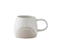 Hhaoran-9868 Juego de tazas de café de capuchino de 450 ml, taza de café con leche de cerámica vintage de gran capacidad, taza de café creativa de gran capacidad