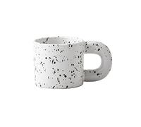 Hhaoran-9868 Juego de tazas de café de capuchino, diseño creativo de taza de café de cerámica con mango grueso, pequeños defectos, taza de agua, taza de té, taza de café (multicolor)