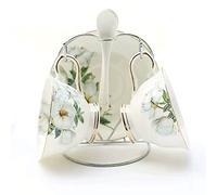 Hhaoran-9868 Juego de tazas de café de capuchino, exquisito juego de tazas de café de porcelana de hueso, taza de té de la tarde, taza de café de cerámica para el hogar, taza de café