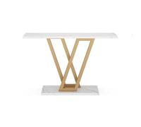 Hhaoran-9868 Mesa auxiliar auxiliar consola para entrada, mesa de entrada, muebles para salón Mesa consola (blanco)