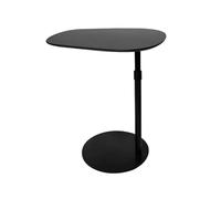 Hhaoran-9868 Mesa Auxiliar Lateral Adjustable Bedside Table Tea Sofa Side Mobile Study Standing Pneumatic Lift Mesa de Centro Decorativa para Sala de Estar(Negro)