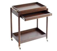 Hhaoran-9868 Mesa Auxiliar Lateral Carrito pequeño de Estilo Rural Retro, Mesa Auxiliar móvil for sofá, Carrito Bebidas, Mano for Comedor Mesa de Centro Decorativa para Sala de Estar