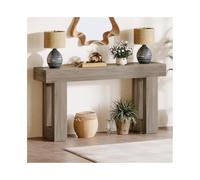 Hhaoran-9868 Mesa Auxiliar Mesa Consola de 63 Pulgadas de Largo, Estilo rústico, for Entrada y Pasillo. Mesa Consola(Grey)
