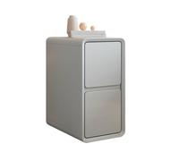 Hhaoran-9868 Mesita de Noche Mesita de Noche Estrecha Madera lacada al Horno, pequeña mesita for Dormitorio, Almacenamiento en Gris Mesa Auxiliar para Dormitorio(Grande)